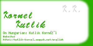 kornel kutlik business card